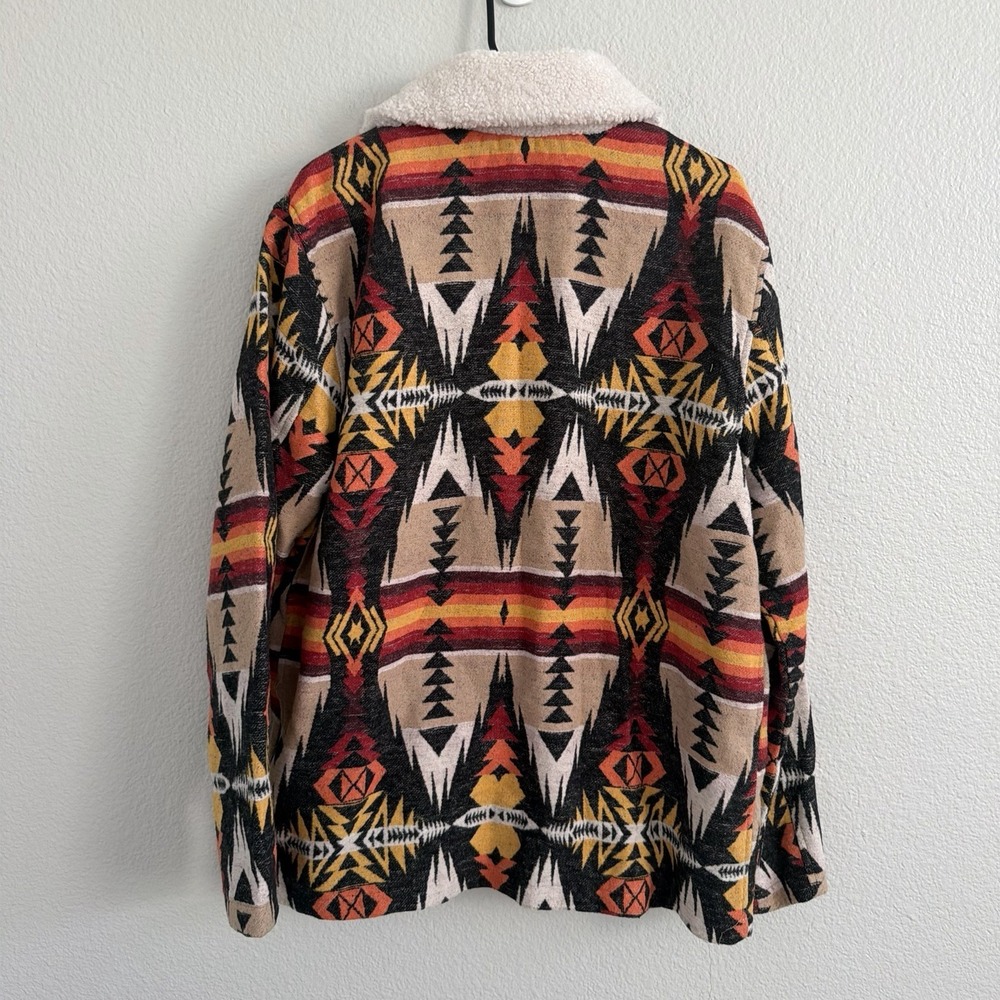 Rock & Roll Denim Men's Large Jacket Southwestern Aztec Snap Button NWT Pockets - Picture 2 of 15
